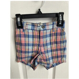 New Janie and Jack Size 6-12 months boy multicolor plaid shorts